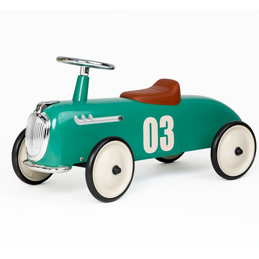 Baghera Roadster vintage loopauto - groen - Loopauto