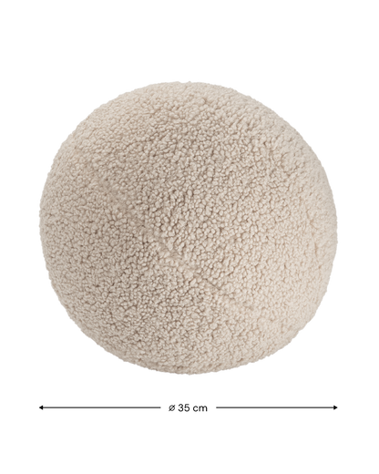 Wigiwama Biscuit Ball Cushion - teddy fabric cushion