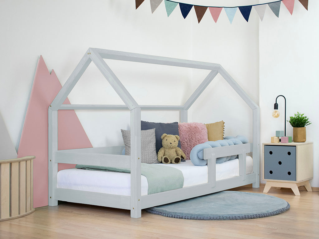 Tery House Bed - Wooden Children's Bed with Bed Rail