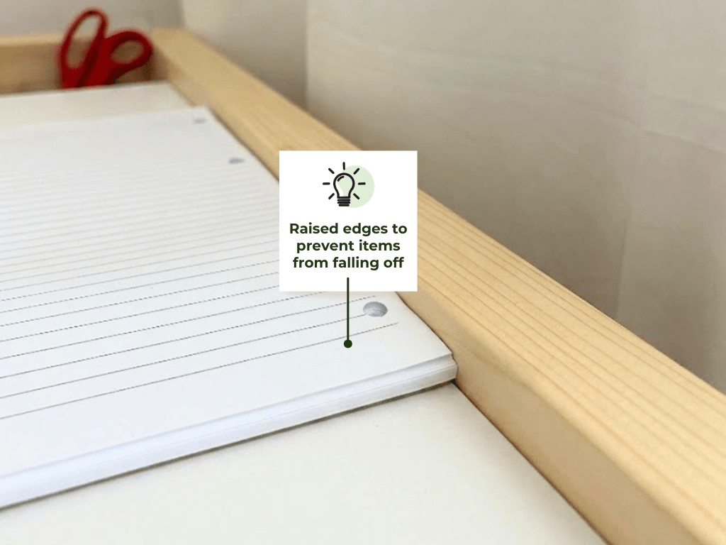 Verhoogde randen werkblad STOLLY kinderbureau