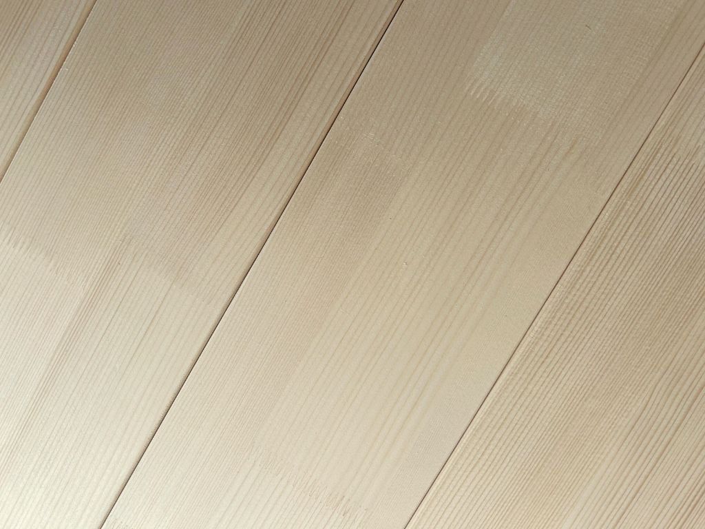 Detail van het massief houten frame van het FENCE vloerbed