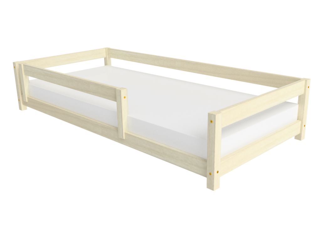 Benlemi LUCKY kinderbed met achterrand en bedhekje