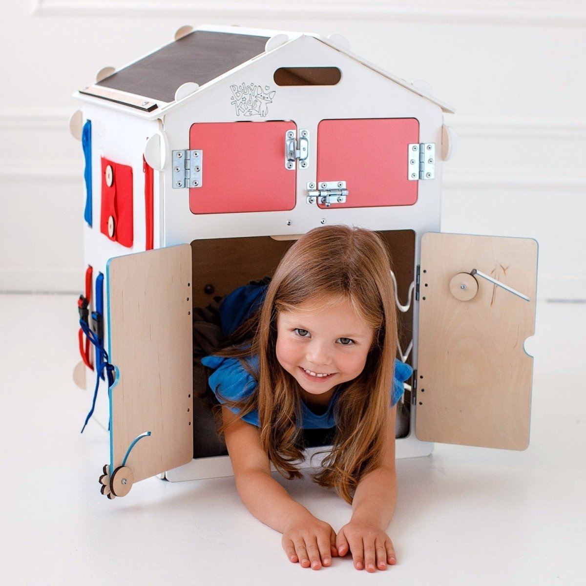 BusyKids Busy Board sensorisch speelhuisje – wit-Speelhuisje