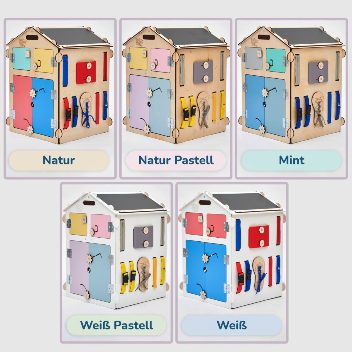 BusyKids Busy Board sensorisch speelhuisje – wit-Speelhuisje