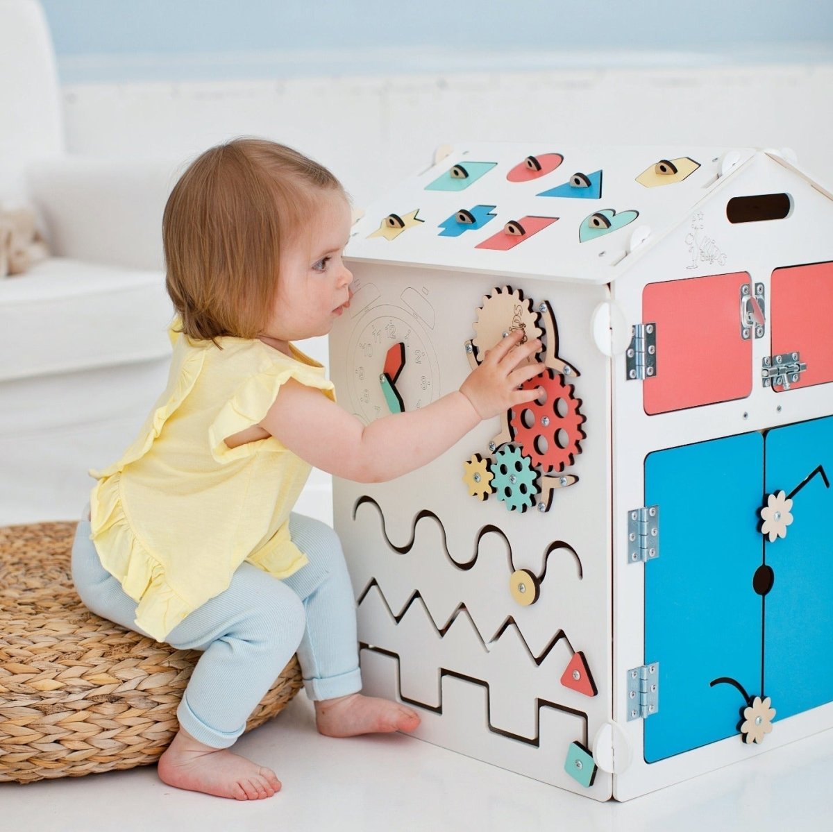 BusyKids Busy Board sensorisch speelhuisje – wit-Speelhuisje