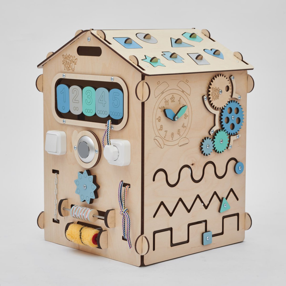 BusyKids Busy Board speelhuisje – naturel mint, limited edition-Speelhuisje