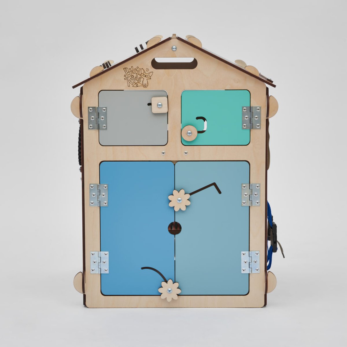 BusyKids Busy Board speelhuisje – naturel mint, limited edition-Speelhuisje