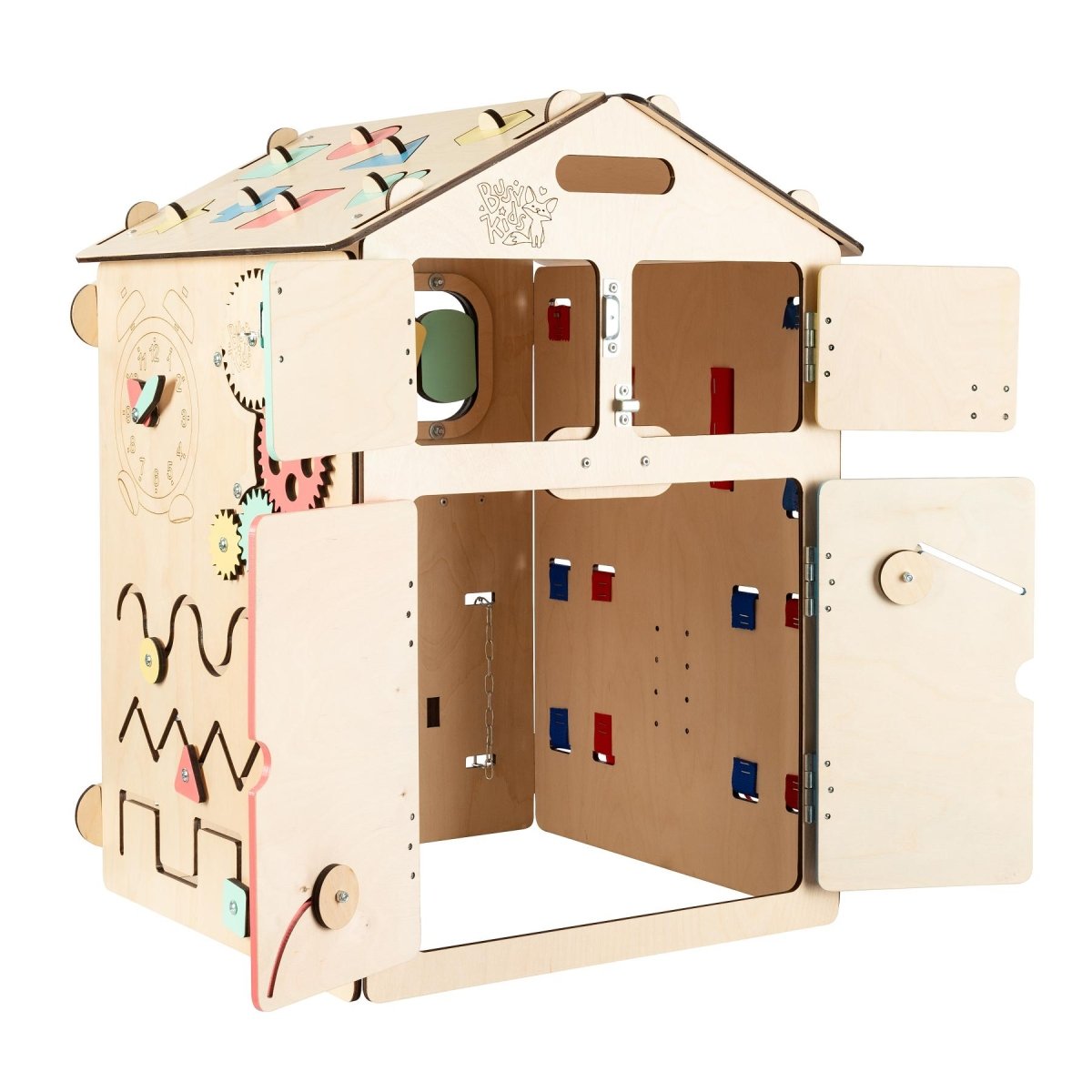 BusyKids Busy Board speelhuisje – naturel-Speelhuisje
