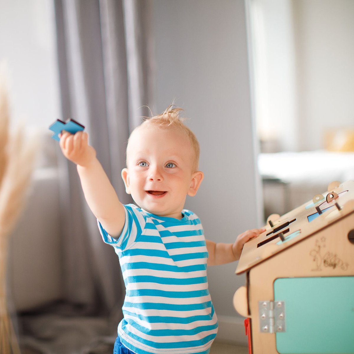 BusyKids Busy Board speelhuisje – naturel-Speelhuisje