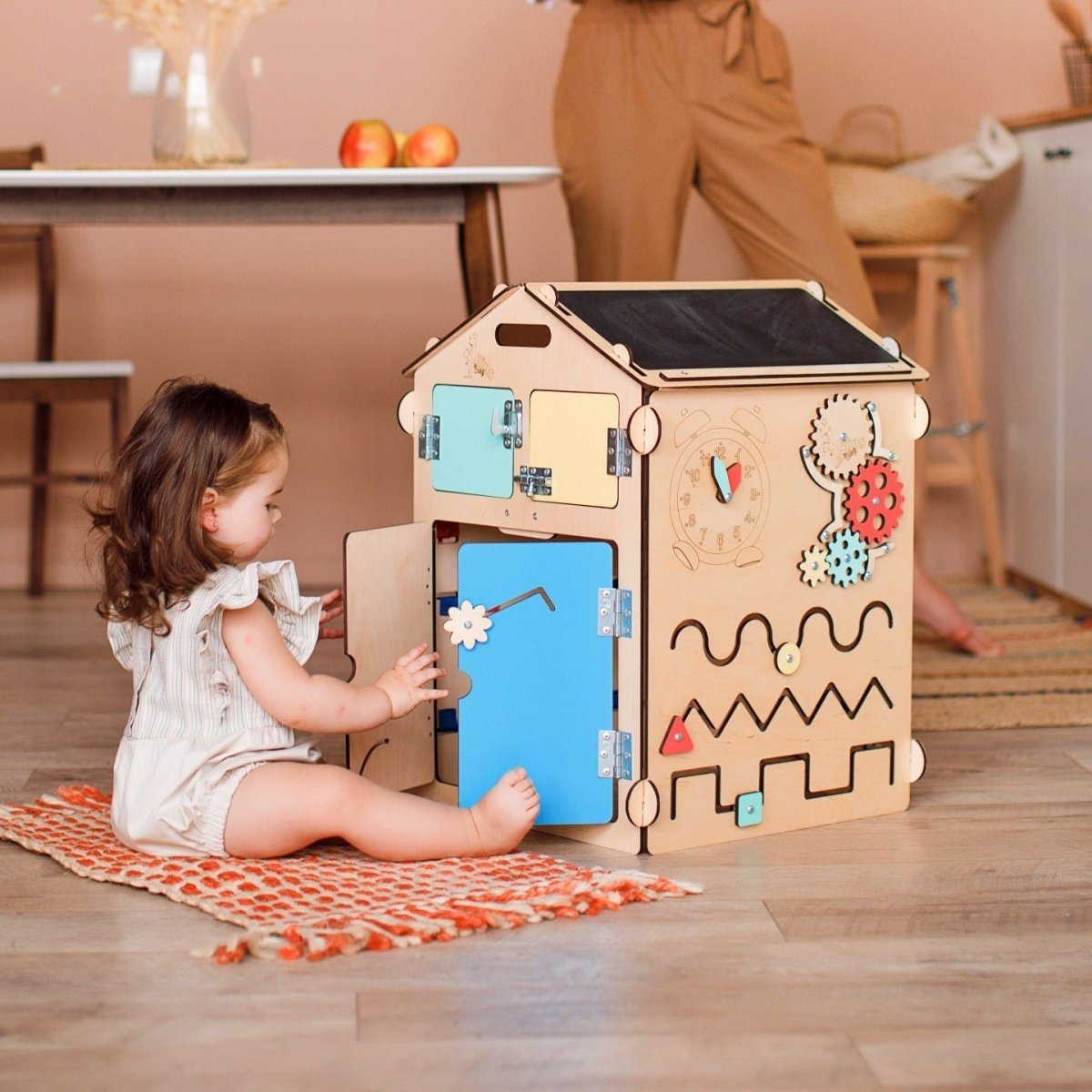 BusyKids Busy Board speelhuisje – naturel-Speelhuisje