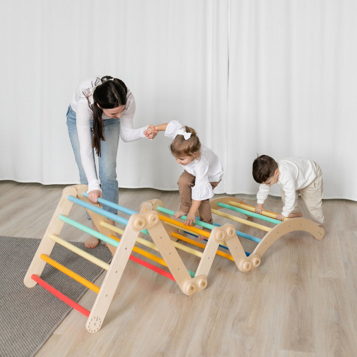 BusyKids klimrek – sprossenwand regenboog – productbeeld 15