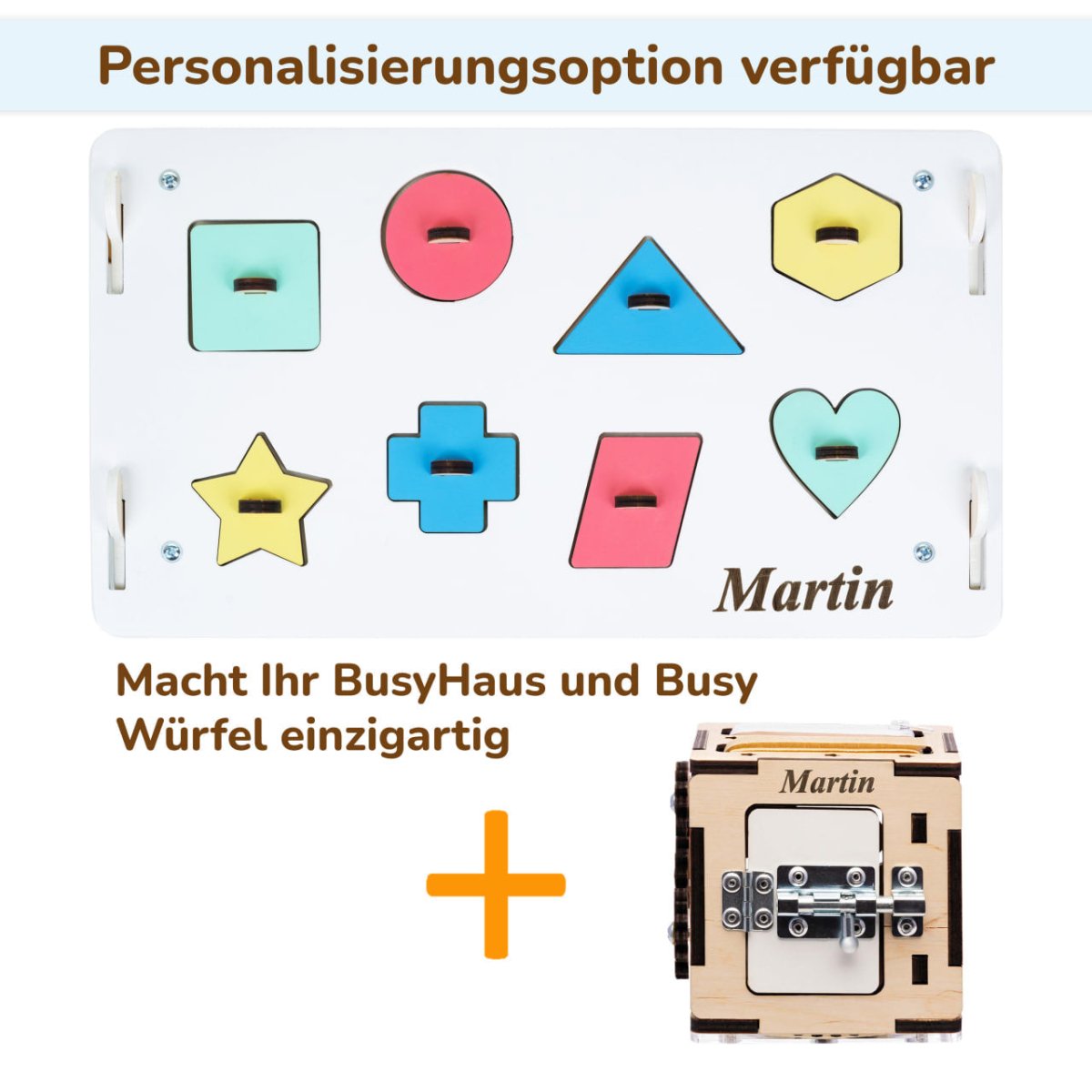 BusyKids set – Busy Board speelhuisje wit met creatieve kubus-Speelhuisje set