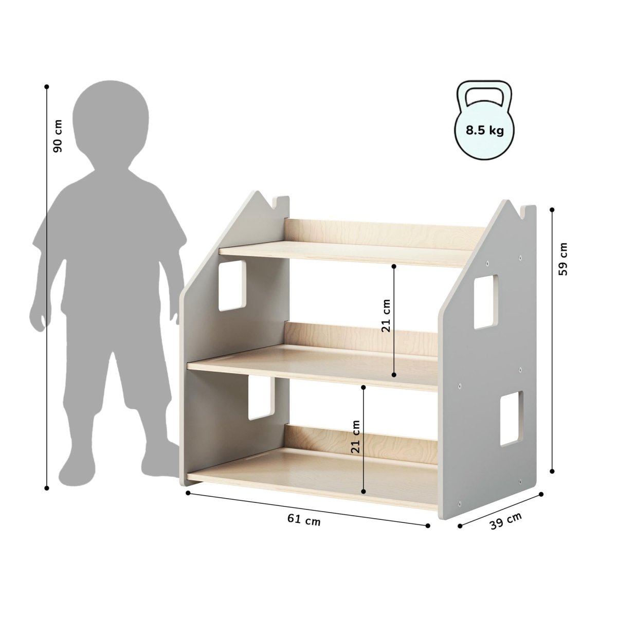 BusyKids speelgoedrek – grijs