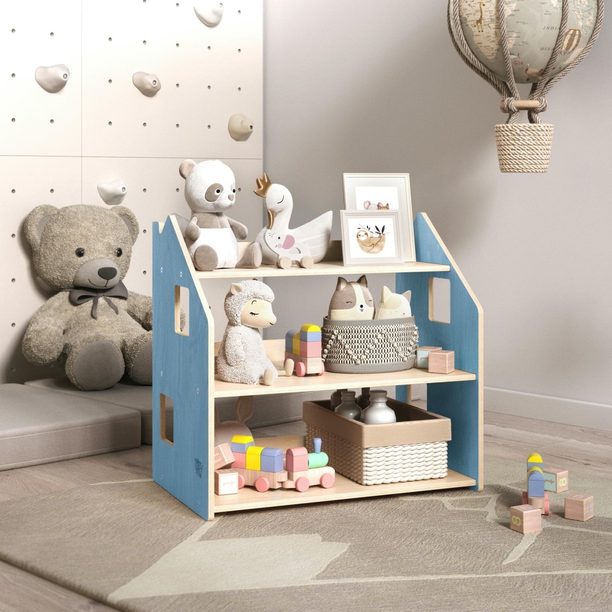 BusyKids speelgoedrek – zachtblauw/roze