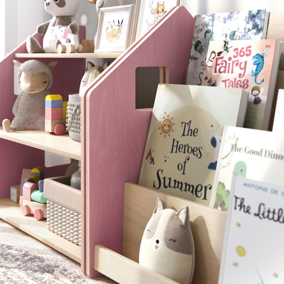 BusyKids speelgoedrek – zachtblauw/roze