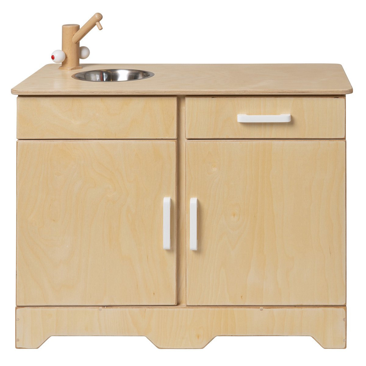 Van Dijk Toys wooden toy kitchen / kitchenette - Natural with white (Childcare quality)