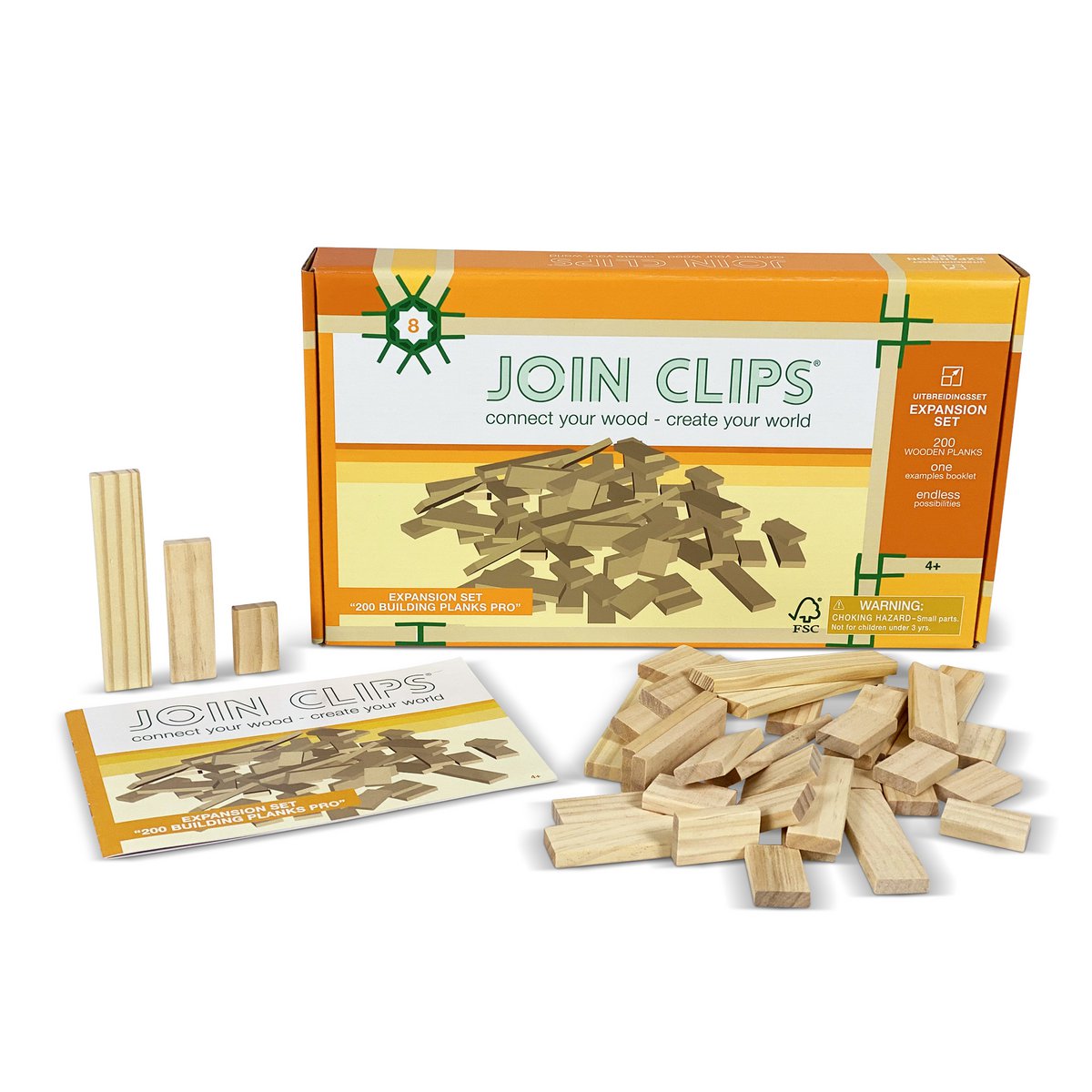 JOIN CLIPS 200 Pro-bouwplankjes — drie formaten