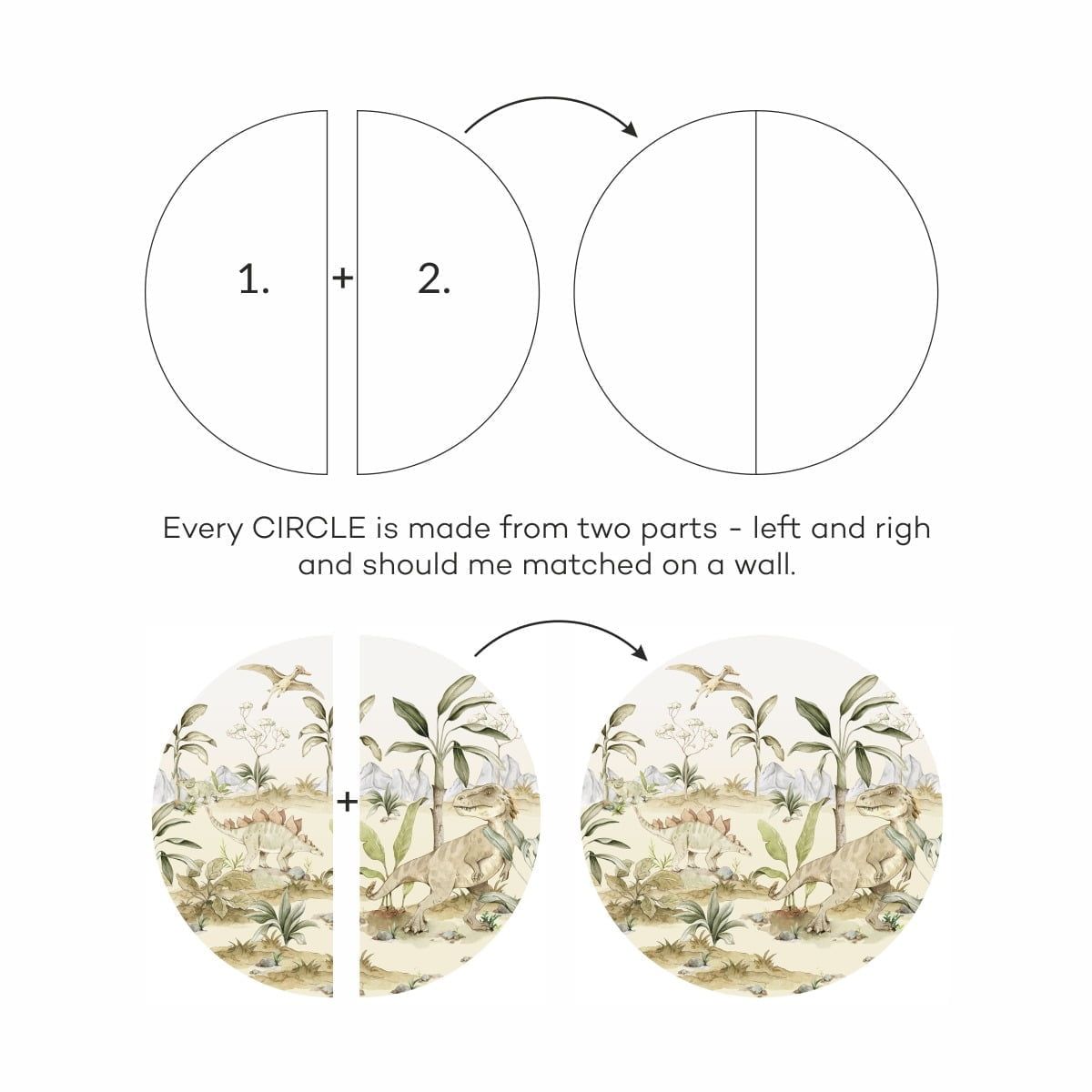 Dino World In A Circle