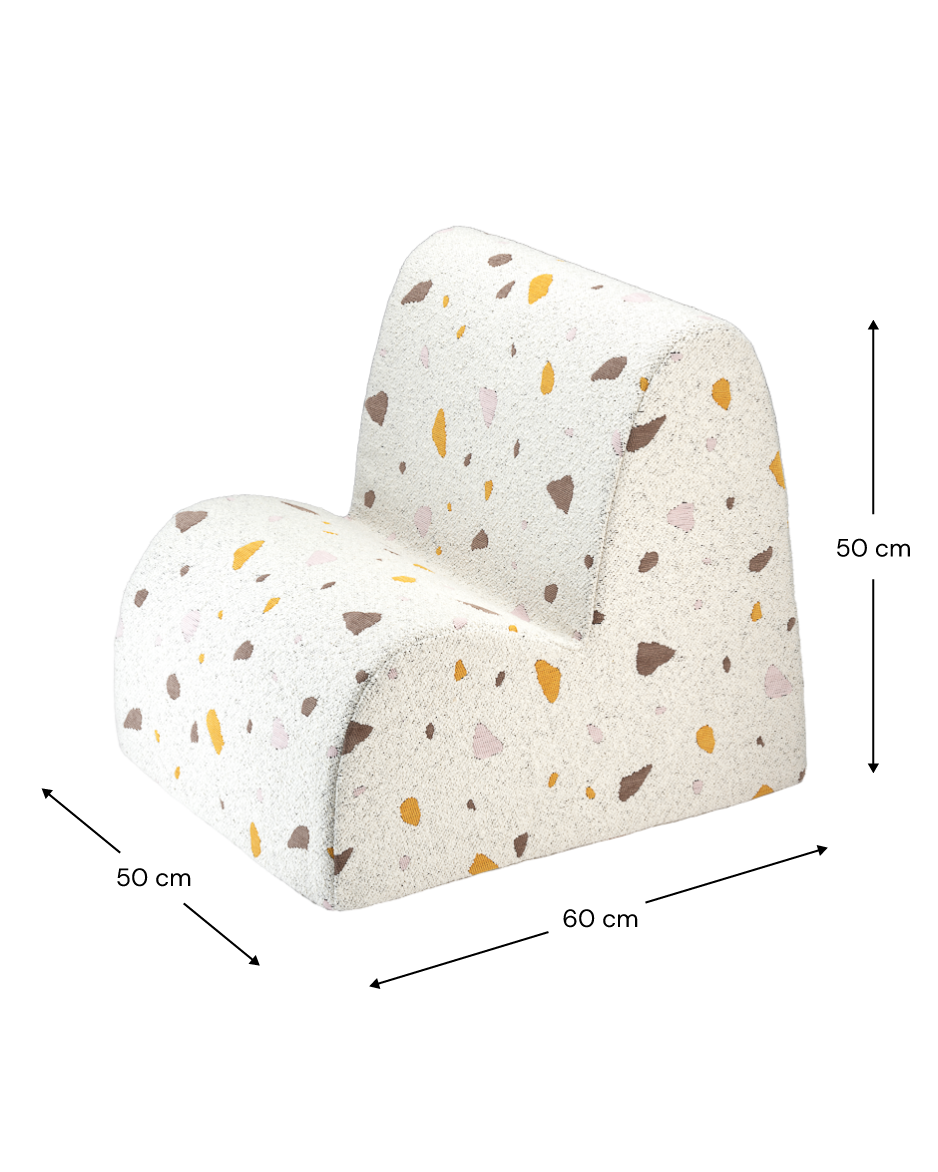Wigiwama Terrazzo Marble Cloud Chair - woven children's chair