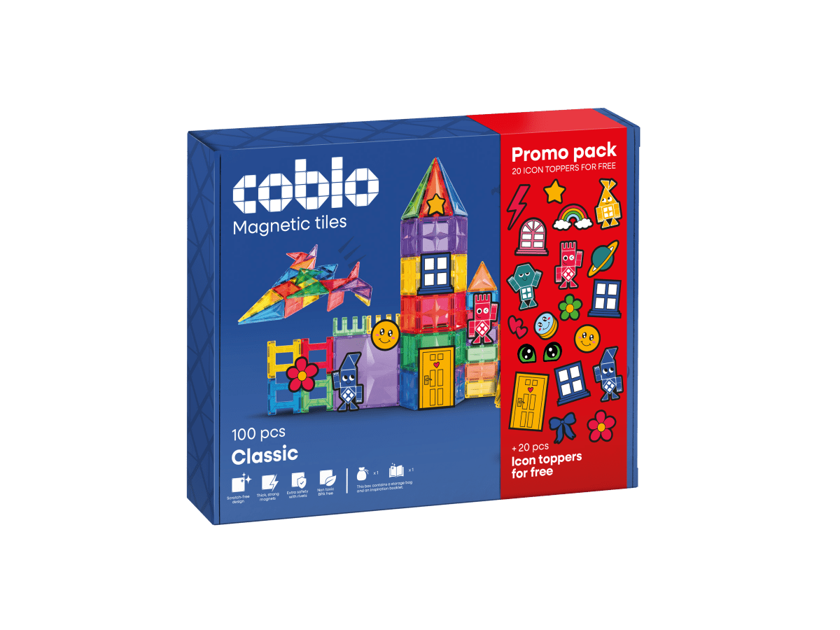 Coblo Classic Promopack – 100 tegels + 20 Icon Toppers gratis verpakking