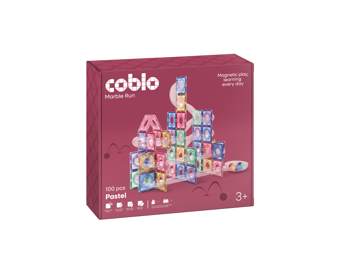 Coblo Magnetische Knikkerbaan Pastel – 100 stuks verpakking