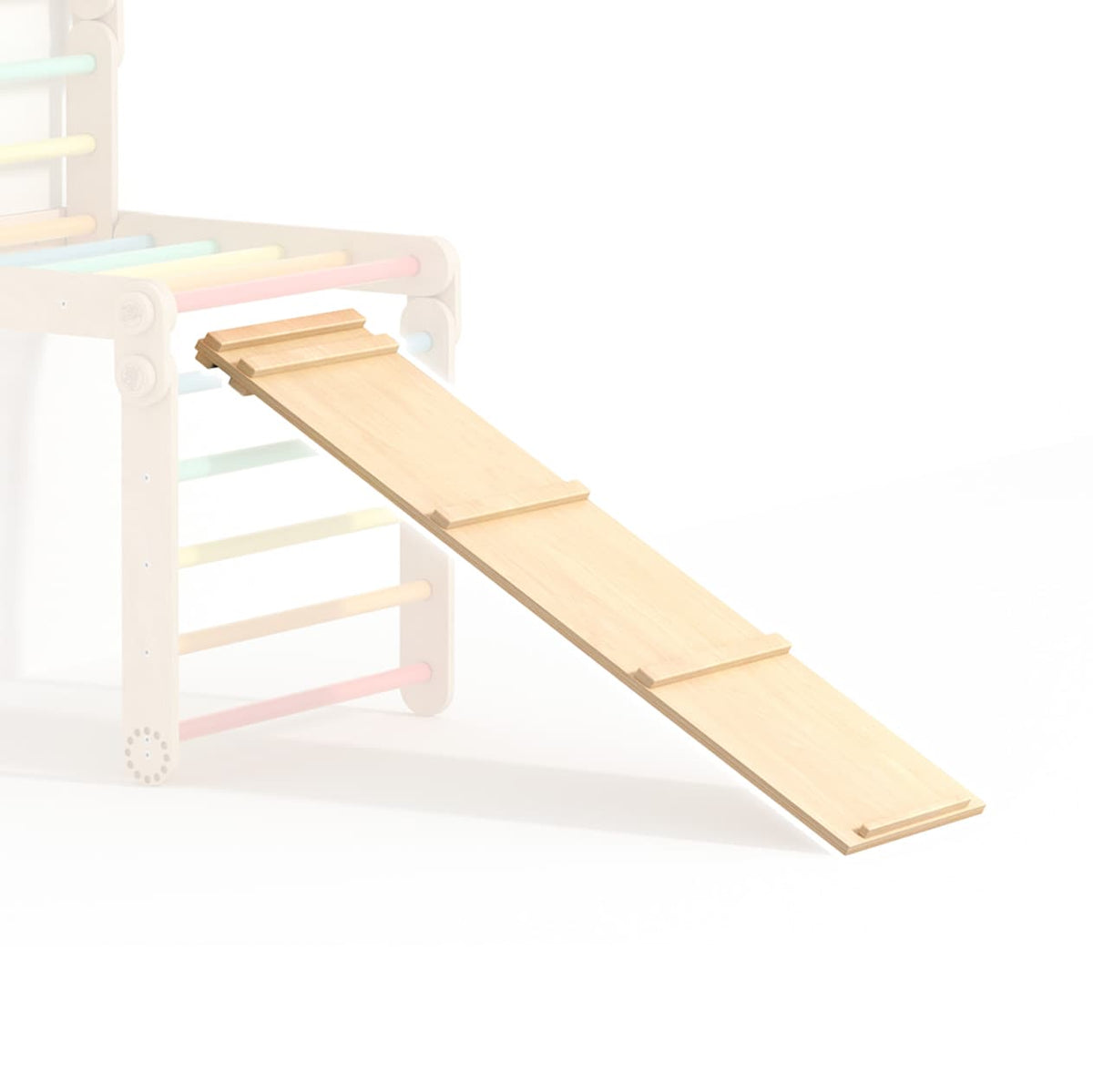 houten glij- en klimplank voor een Pikler klimdriehoek