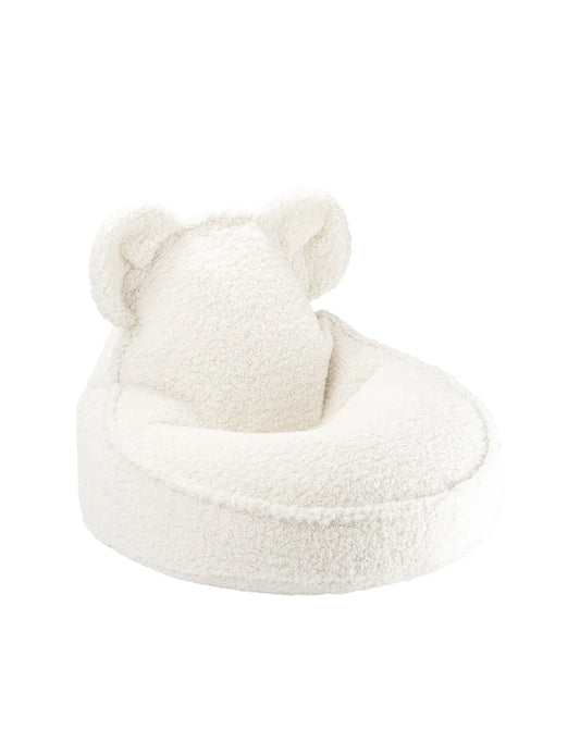 Wigiwama Cream White Bear beanbag - fluffy beanbag