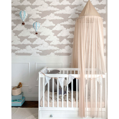 Dekornik Classic Velveteen clouds beige kinderbehang