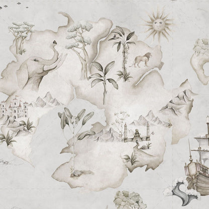 Dekornik Map Stories From The Sea Color kinderbehang