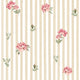 Dekornik Pink roses on stripes kinderbehang