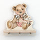 Dekornik Teddy Bear wandplank met 3 haakjes