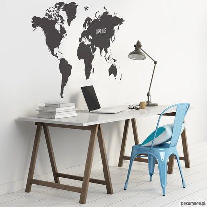 Map 6 Black Chalkboard - 