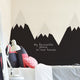 Mountains Black Chalkboard Behind-The-Bed Wall Sticker