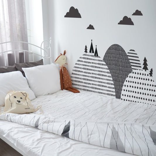 Northern Mountains Behind - The - Bed Wallsticker - 