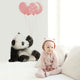 Panda Pink Balloons Wall Sticker