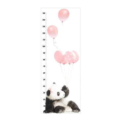 Panda With Pink Balloons Growth Chart - 