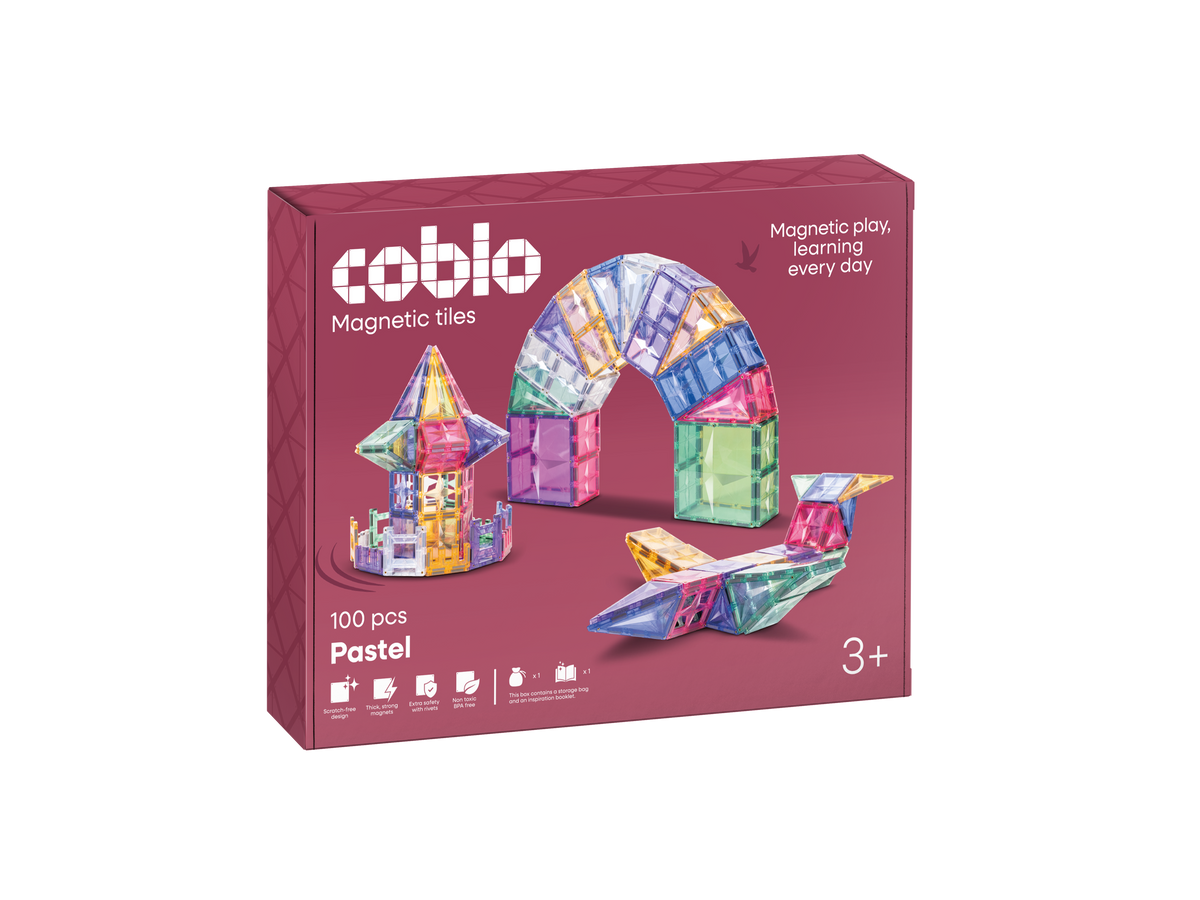 Coblo Magnetische Tegels Pastel – 100 stuks verpakking