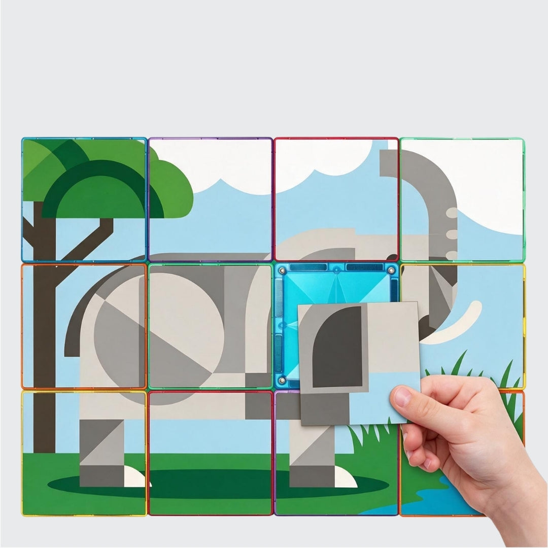 Coblo Toppers Safari Dieren – 60 stuks op magnetische tegels