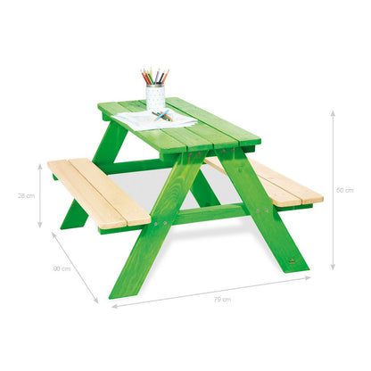 Children's picnic table "Nicki For 4", Green
