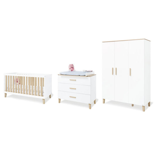 Lumi Wide Nursery Set – 3-piece with large wardrobe