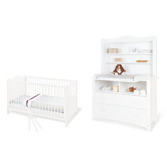 Baby room Florentina extra wide – 3-piece with shelf unit