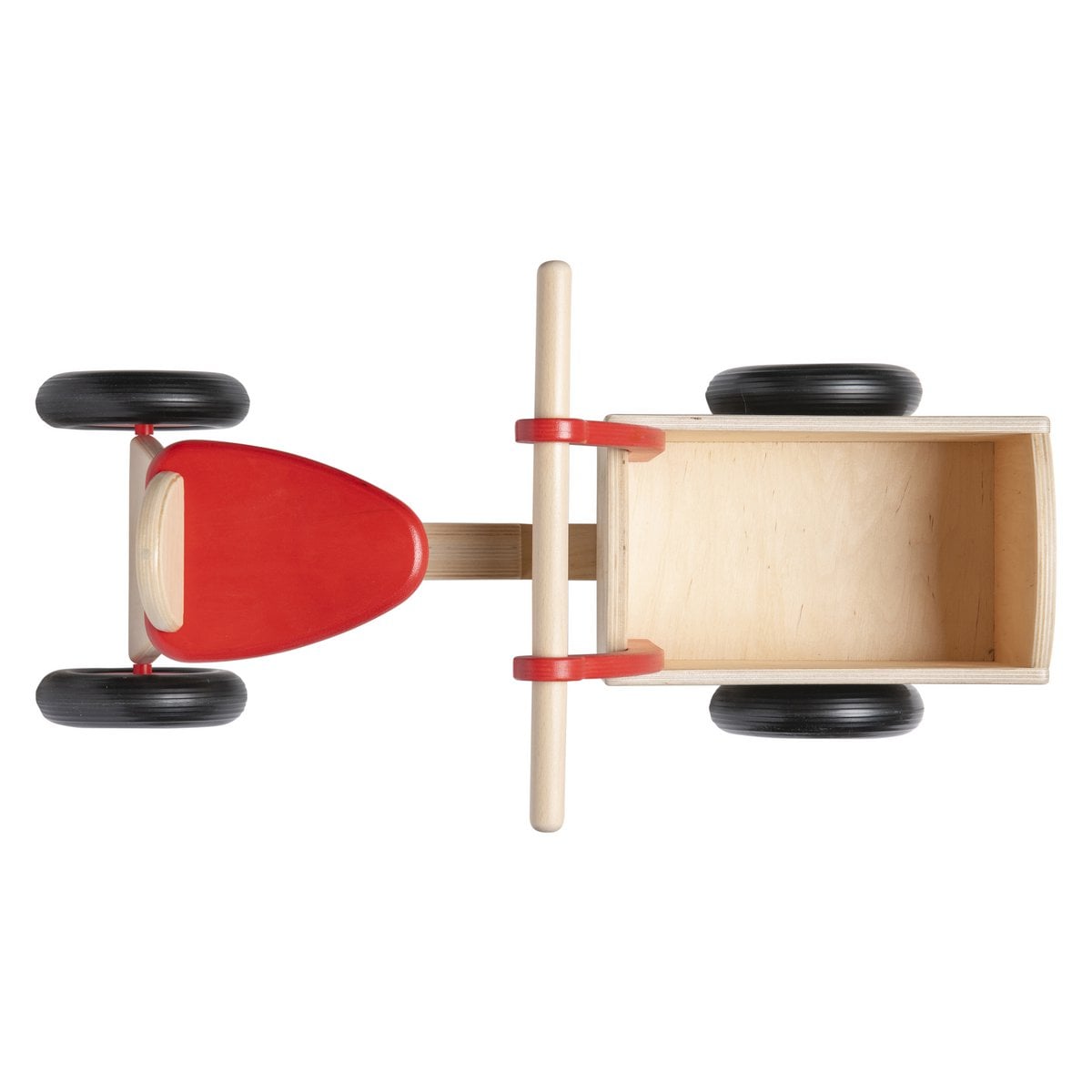 Van Dijk Toys houten kinder loop bakfiets vanaf 1 jaar - Rood (Kinderopvang kwaliteit)