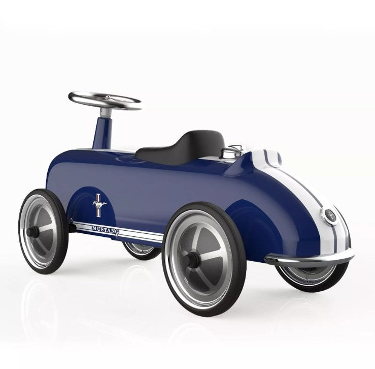 Vintage running car blue - roadster racing car