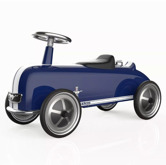 Vintage running car blue - roadster racing car
