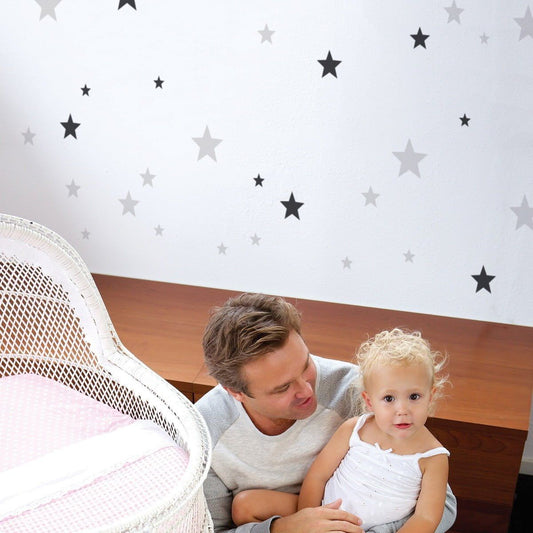 Set: Stars Gray Black