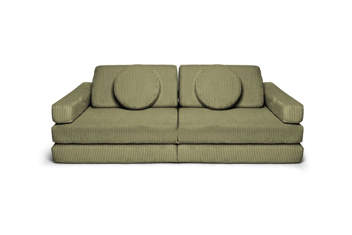 Shappy Speelbank Pure Corduroy in Dusty Sage – vooraanzicht