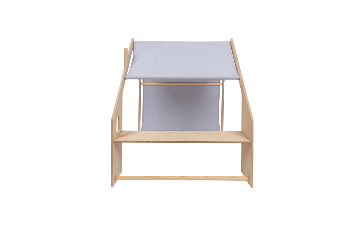 houten speelhuisje naturel met blauw dak voor kinderkamer, aanvullende productfoto 6