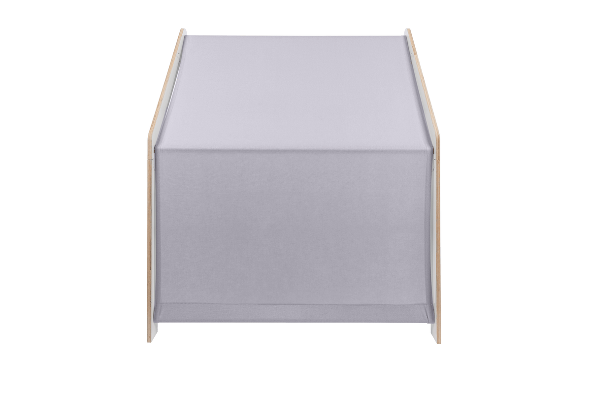 houten speelhuisje wit met blauw dak voor kinderkamer, aanvullende productfoto 4