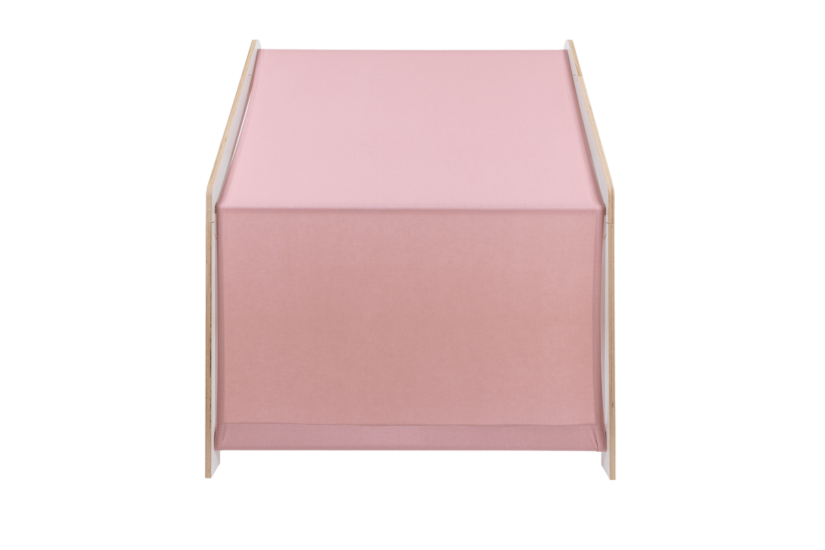 houten speelhuisje wit met roze dak voor kinderkamer, aanvullende productfoto 6