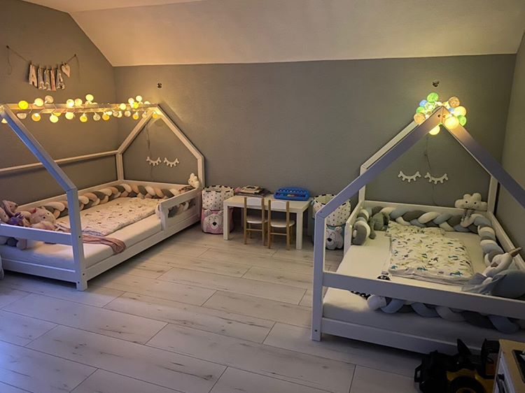 Tery House Bed - Wooden Children's Bed with Bed Rail
